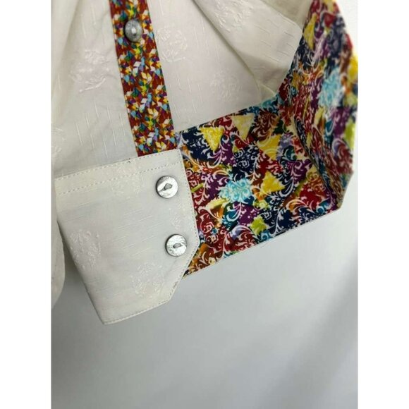 Robert Graham Men's Size XL Embroidery Shirt White Long Sleeve - Picture 8 of 16